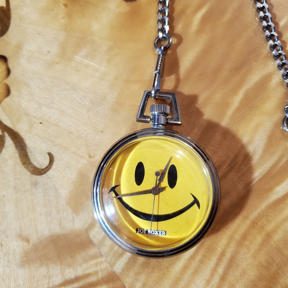 Joe Boxer Smiley 1995 Pocket Watch - Picture 2 of 3